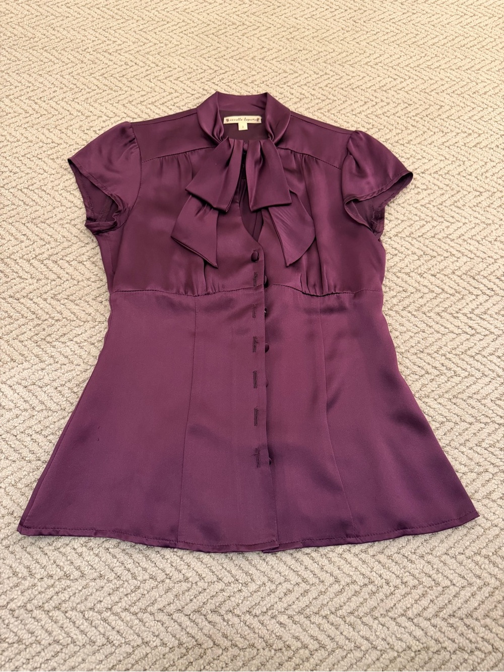 Nanette Lepore Satin bow blouse